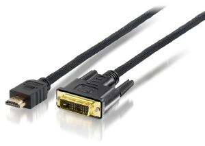 Equip HDMI ZU DVI-D Adapter Kabel, Stecker / Stecker, 10m, bidirektional