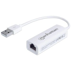 Manhattan USB-A auf Fast Ethernet Adapter, USB 2.0 auf 10/100 Mbit/s Fast Ethernet