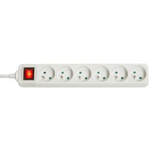 Lindy 73126 Verlängerungskabel 6 AC-Ausgänge Drinnen Weiß