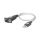 Techly IDATA-USB-SER-2T Serien-Kabel Schwarz, Transparent 0,45 m USB Typ-A DB-9