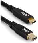 CLUB3D CAC-1561 DisplayPort-Kabel 2 m Mini DisplayPort USB Typ-C Schwarz