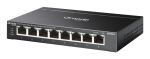 TP-Link Omada ES208GP Netzwerk-Switch Managed L2 Gigabit Ethernet (10/100/1000) Power over Ethernet (PoE) DIN rail Schwarz