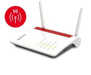Box FRITZ! 6850 5G WLAN-Router Gigabit Ethernet Dual-Band (2,4 GHz/5 GHz) Schwarz, Rot, Weiß
