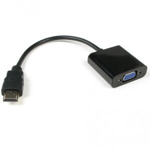 Techly IDATA-HDMI-VGA2A Videokabel-Adapter 0,15 m VGA+3.5mm Schwarz