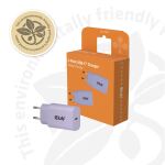 CLUB3D 2-Pack USB-C® Charger 30Watt Purple