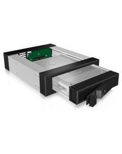 ICY BOX IB-129SSK-B Wechselrahmen, 1x 3,5"/2,5" SATA/SAS HDD zu 1xSATA Host, unterstützt SATA III 6Gbit/s