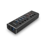 Lindy 43371 Schnittstellen-Hub USB 3.2 Gen 1 (3.1 Gen 1) Type-B 5000 Mbit/s Schwarz