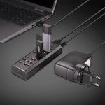 Lindy 43371 Schnittstellen-Hub USB 3.2 Gen 1 (3.1 Gen 1) Type-B 5000 Mbit/s Schwarz