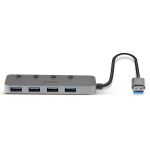 Lindy 43309 Schnittstellen-Hub USB 3.2 Gen 1 (3.1 Gen 1) Type-A 5 Mbit/s Grau