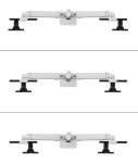 Neomounts DS65S-950WH2 Monitorarm 24-34" - Gasfeder - Topfix - mehrfach verstellbar - 180°-Stopp