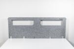 Bakker Tischtrennwand rund m.Acrylfenster_ grau_Rückseite