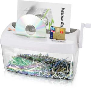 Peach PS300-21 Aktenvernichter Kreuzschreddern 21,6 cm Transparent, Weiß