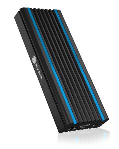 ICY BOX IB-1824ML-C31, Type-C® USB 3.2 Gen 2 zu PCIe NVMe M.2 2230/2242/2260/2280 SSD Gehäuse, Beleuchtung mit Farbwechsel
