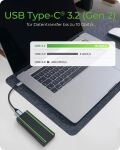 ICY BOX IB-1824ML-C31, Type-C® USB 3.2 Gen 2 zu PCIe NVMe M.2 2230/2242/2260/2280 SSD Gehäuse, Beleuchtung mit Farbwechsel