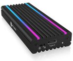 ICY BOX IB-1824ML-C31, Type-C® USB 3.2 Gen 2 zu PCIe NVMe M.2 2230/2242/2260/2280 SSD Gehäuse, Beleuchtung mit Farbwechsel