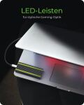 ICY BOX IB-1824ML-C31, Type-C® USB 3.2 Gen 2 zu PCIe NVMe M.2 2230/2242/2260/2280 SSD Gehäuse, Beleuchtung mit Farbwechsel