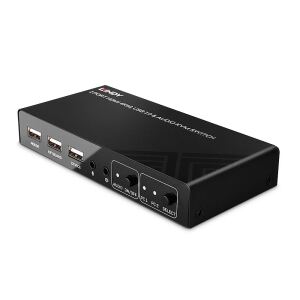 Lindy 32809 Tastatur/Video/Maus (KVM)-Switch Schwarz