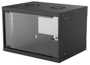 Intellinet 19" Wandverteiler, Basic Line, 6 HE, 353 (H) x 540 (B) x 400 (T) mm, Flatpack, Schutzklasse IP20, schwarz
