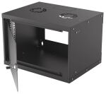 Intellinet 19" Wandverteiler, Basic Line, 6 HE, 353 (H) x 540 (B) x 400 (T) mm, Flatpack, Schutzklasse IP20, schwarz