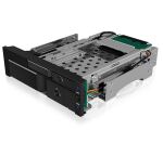 ICY BOX IB-173SSK, 2fach Wechselrahmen für SATA/SAS, 1x 2,5" + 1x 3,5" SATA HDD zu 2x SATA Host in 1x 5,25" Einschub, Easy Swap