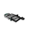 ICY BOX IB-173SSK, 2fach Wechselrahmen für SATA/SAS, 1x 2,5" + 1x 3,5" SATA HDD zu 2x SATA Host in 1x 5,25" Einschub, Easy Swap