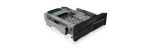 ICY BOX IB-173SSK, 2fach Wechselrahmen für SATA/SAS, 1x 2,5" + 1x 3,5" SATA HDD zu 2x SATA Host in 1x 5,25" Einschub, Easy Swap