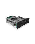 ICY BOX IB-173SSK, 2fach Wechselrahmen für SATA/SAS, 1x 2,5" + 1x 3,5" SATA HDD zu 2x SATA Host in 1x 5,25" Einschub, Easy Swap