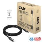 CLUB3D CAC-1579 USB Kabel USB4 Gen 3x2 3 m USB C 40 Gbit/s 240 W Schwarz