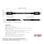 CLUB3D CAC-1579 USB Kabel USB4 Gen 3x2 3 m USB C 40 Gbit/s 240 W Schwarz