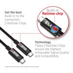 CLUB3D CAC-1579 USB Kabel USB4 Gen 3x2 3 m USB C 40 Gbit/s 240 W Schwarz