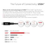 CLUB3D CAC-1579 USB Kabel USB4 Gen 3x2 3 m USB C 40 Gbit/s 240 W Schwarz