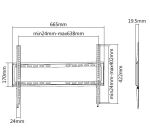 Equip 650333 37"-70" TV-Wandmontagehalterung, 37 bis 70 Zoll