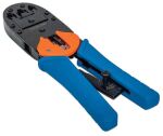 Intellinet Universal Crimpzange für Modularstecker, Für RJ45-, RJ12- und RJ11- Modularstecker