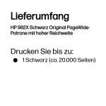 HP 982X Schwarz Original PageWide-Patrone mit hoher Reichweite