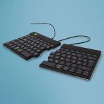 R-Go Tools Ergonomische Tastatur R-Go Split Break v2 mit Pausensoftware, geteilte Tastatur, QWERTZ (DE), Kabelgebunden, Schwarz