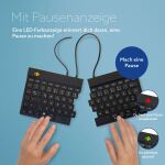 R-Go Tools Ergonomische Tastatur R-Go Split Break v2 mit Pausensoftware, geteilte Tastatur, QWERTZ (DE), Kabelgebunden, Schwarz