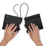 R-Go Tools Ergonomische Tastatur R-Go Split Break v2 mit Pausensoftware, geteilte Tastatur, QWERTZ (DE), Kabelgebunden, Schwarz