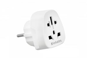 Verbatim WTEU-02 Netzstecker-Adapter Typ F Universal Weiß