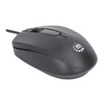 Manhattan 190190 Maus Büro Beidhändig USB Typ-A Optisch 1000 DPI