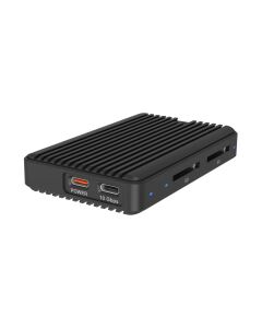 ICY BOX IB-CR602M-C31, M.2 NVMe/SATA SSD Gehäuse mit Kartenleser 2x SD 4.0, Host USB 3.2 Gen 2 Type-C+A 10 Gbit/s