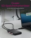 ICY BOX IB-CR602M-C31, M.2 NVMe/SATA SSD Gehäuse mit Kartenleser 2x SD 4.0, Host USB 3.2 Gen 2 Type-C+A 10 Gbit/s