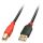 Lindy 42762 USB Kabel USB 2.0 15 m USB A USB B 0,48 Gbit/s Schwarz, Rot