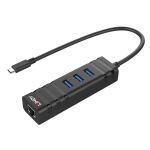 Lindy 43249 Schnittstellen-Hub USB 3.2 Gen 1 (3.1 Gen 1) Type-C 5000 Mbit/s Schwarz