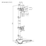 Equip 17"-32" Dual-Vertikal-Monitor-Tischständer