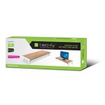 Techly ICA-MS 389 Flachbildschirm-Tischhalterung Tisch/Bank Weiß, Holz