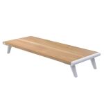 Techly ICA-MS 389 Flachbildschirm-Tischhalterung Tisch/Bank Weiß, Holz