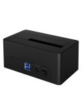 ICY BOX IB-1121-U3, DockingStation für 1x 2.5"/3.5" SATA I/II/III, USB 3.2 Gen 1, Netzteil, schwarz