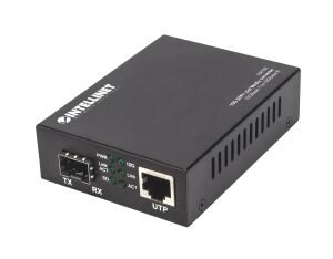 Intellinet 10GBase-T auf 10GBase-R Medienkonverter, 1 x 10 GB SFP+ Slot, 1 x 10 GB RJ45-Port