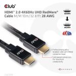 CLUB3D HDMI 2.0 4K60Hz RedMere Kabel 10 meter