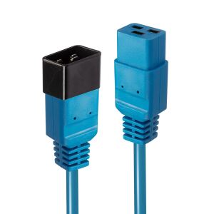 Lindy 30120 Stromkabel Blau 1 m C19-Koppler C20-Koppler